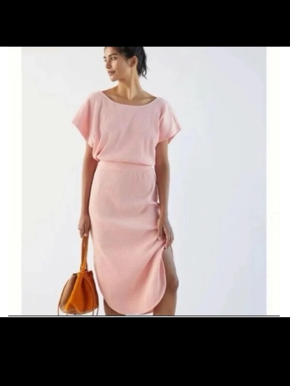 Anthropologie Daily Practice Dolman Sleeve Maxi Dress in Peach size Small - Picture 5 of 12